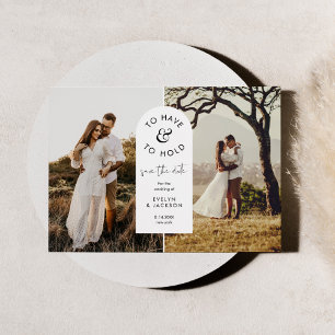 STELLA Foto Moderne bruiloft Save the Date Kaart