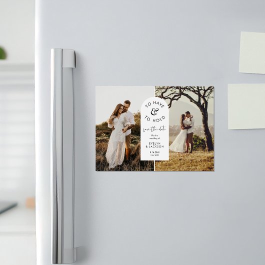 STELLA Foto Moderne bruiloft Save the Date Magnetische Uitnodiging