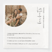 STELLA Fun Facts Over de bruid en bruidegom Kaart Servet (Voorkant)