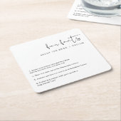 STELLA Fun Facts Over de bruid en bruidegom Kartonnen Onderzetters (Schuin)