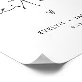 STELLA Gastenboek teken minimalistische huwelijkst Poster (Hoek)