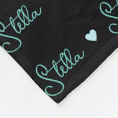 Stella herhalende aangepaste naam en harten op zwa fleece deken (Hoek)
