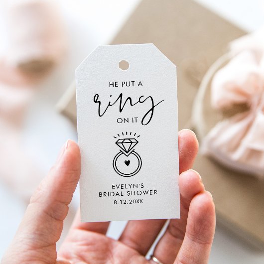 STELLA Hij zette een ring op het Vrijgezellenfeest Cadeaulabel