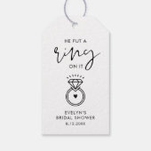 STELLA Hij zette een ring op het Vrijgezellenfeest Cadeaulabel (Achterkant)