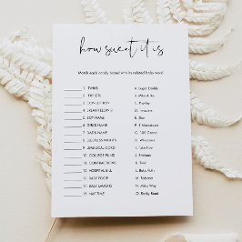 STELLA Hoe zoet Het Is Snoep Bar Baby Game Kaart