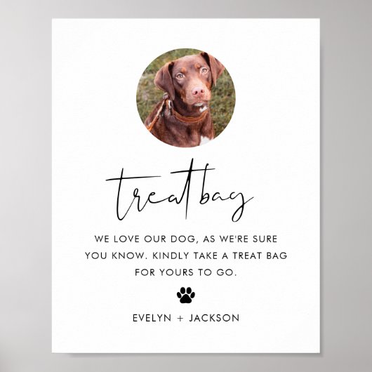 STELLA Hond Treat Bag, Biscuit Bar Pet Trouwbord Poster (Voorkant)