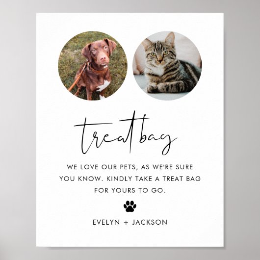 STELLA-huisdierentreatzak, hondenkoekjesbar Huweli Poster (Voorkant)