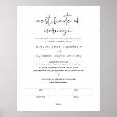 STELLA huwelijksakte 11x14 Poster (Voorkant)