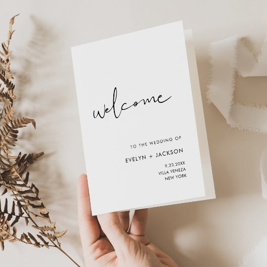 STELLA Huwelijksprogramma Gevouwen Kaart