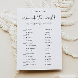 STELLA Ik hou van je rond de wereld bruids spel Kaart