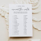 STELLA Ik hou van je rond de wereld bruids spel Kaart