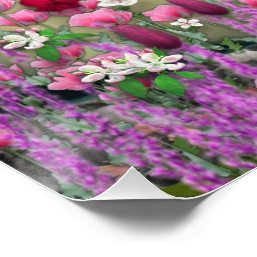 Stella in Flowers I, Chocolade & Cream Siamese Cat Poster (Hoek)