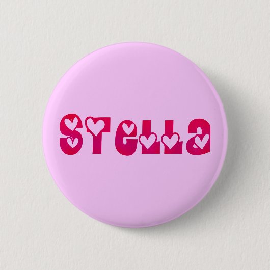 Stella in het hart ronde button 5,7 cm (Voorkant)