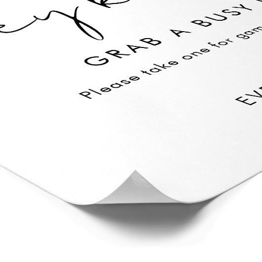 STELLA Kinder Drukke Tas Trouwbord Poster (Hoek)