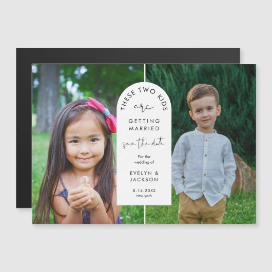 STELLA Kindertijd Foto Save the Date Aankondiging (Voorkant / Achterkant)