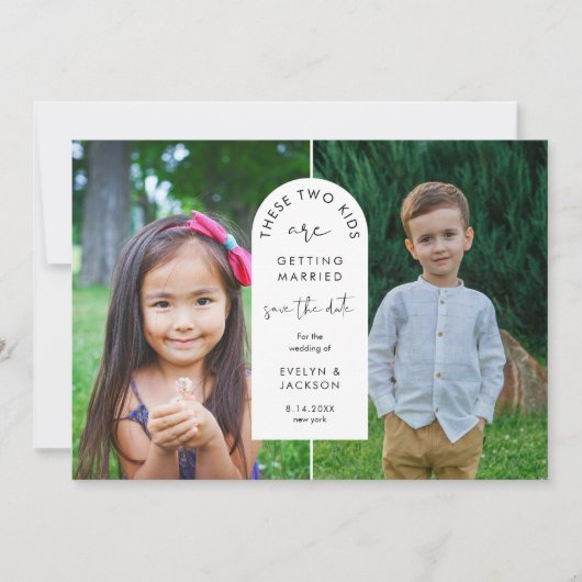 STELLA Kindertijd Foto Save the Date Aankondiging (Voorkant)