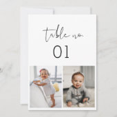 STELLA Kindertijd Foto's Tafelnummer Kaart 5x7 (Voorkant)