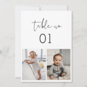 STELLA Kindertijd Foto's Tafelnummer Kaart 5x7 (Achterkant)