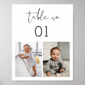 STELLA Kindertijd Foto's Tafelnummer Kaart 5x7 Poster (Voorkant)