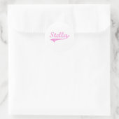 Stella Klassieke stijlnaam Ronde Sticker (Tas)
