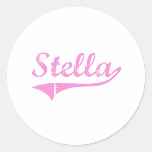 Stella Klassieke stijlnaam Ronde Sticker (Voorkant)