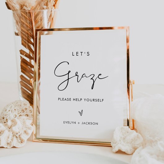 STELLA Laten we grazen Late Night Snacks Trouwbord Poster