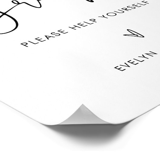 STELLA Laten we grazen Late Night Snacks Trouwbord Poster (Hoek)