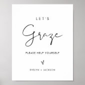 STELLA Laten we grazen Late Night Snacks Trouwbord Poster (Voorkant)