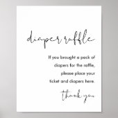 STELLA Luier Raffle Baby shower Spel Sign Poster (Voorkant)