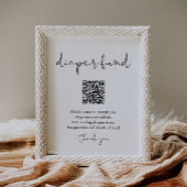 STELLA Luierfonds QR Code Baby shower teken Poster