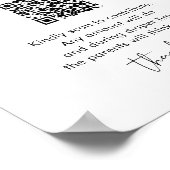 STELLA Luierfonds QR Code Baby shower teken Poster (Hoek)