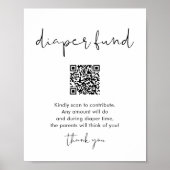 STELLA Luierfonds QR Code Baby shower teken Poster (Voorkant)