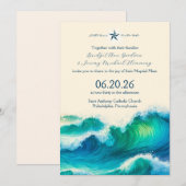 Stella Maris bruiloft uitnodiging (Voorkant / Achterkant)