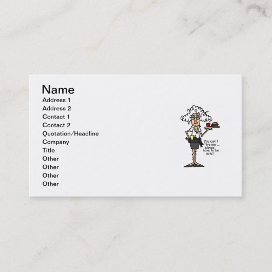 Stella met Attitude Humor Visitekaartje (Voorkant)