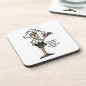 Stella met de Humor van de Houding Drankjes Onderzetter (Linkerzijde)