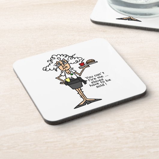 Stella met de Humor van de Houding Drankjes Onderzetter (Linkerzijde)