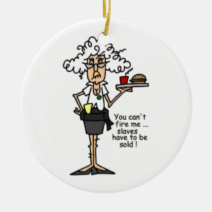 Stella met standplaats-Humor Keramisch Ornament