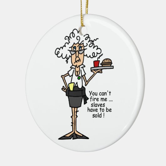 Stella met standplaats-Humor Keramisch Ornament (Links)
