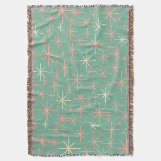 Stella Mid-Century Modern Retro Atomic Age Stars Deken (Voorkant Verticaal)