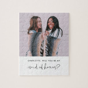 STELLA Minimale foto Maid of Honor Voorstel Legpuzzel