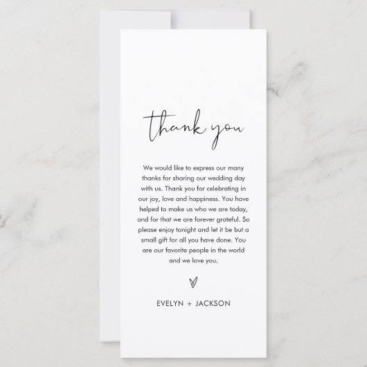 STELLA Minimalistisch huwelijksmenu 4x9 (Achterkant)