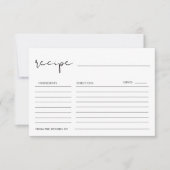 STELLA Minimalistisch Recept Kaart Vrijgezellenfee (Voorkant)