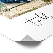 STELLA Minimalistische Bruiloft Foto Tafel Nummer  Poster (Hoek)