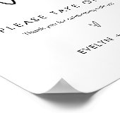 STELLA Minimalistische bruiloft gunsten teken Poster (Hoek)