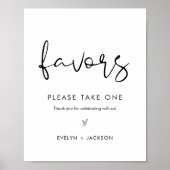 STELLA Minimalistische bruiloft gunsten teken Poster (Voorkant)