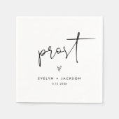 STELLA minimalistische bruiloft prost juicht cockt Servet (Voorkant)