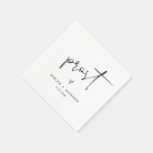 STELLA minimalistische bruiloft prost juicht cockt Servet (Hoek)