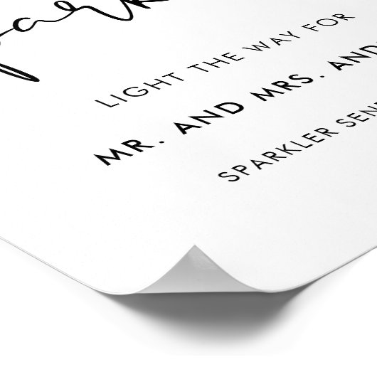 STELLA Minimalistische bruiloft sterretje Verstuur Poster (Hoek)