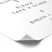 STELLA Minimalistische Champagne trouwbord Poster (Hoek)