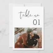 STELLA Minimalistische fototafel nummer 5x7 Kaart (Voorkant)